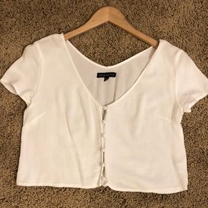 Kendall & Kylie White Crop Top